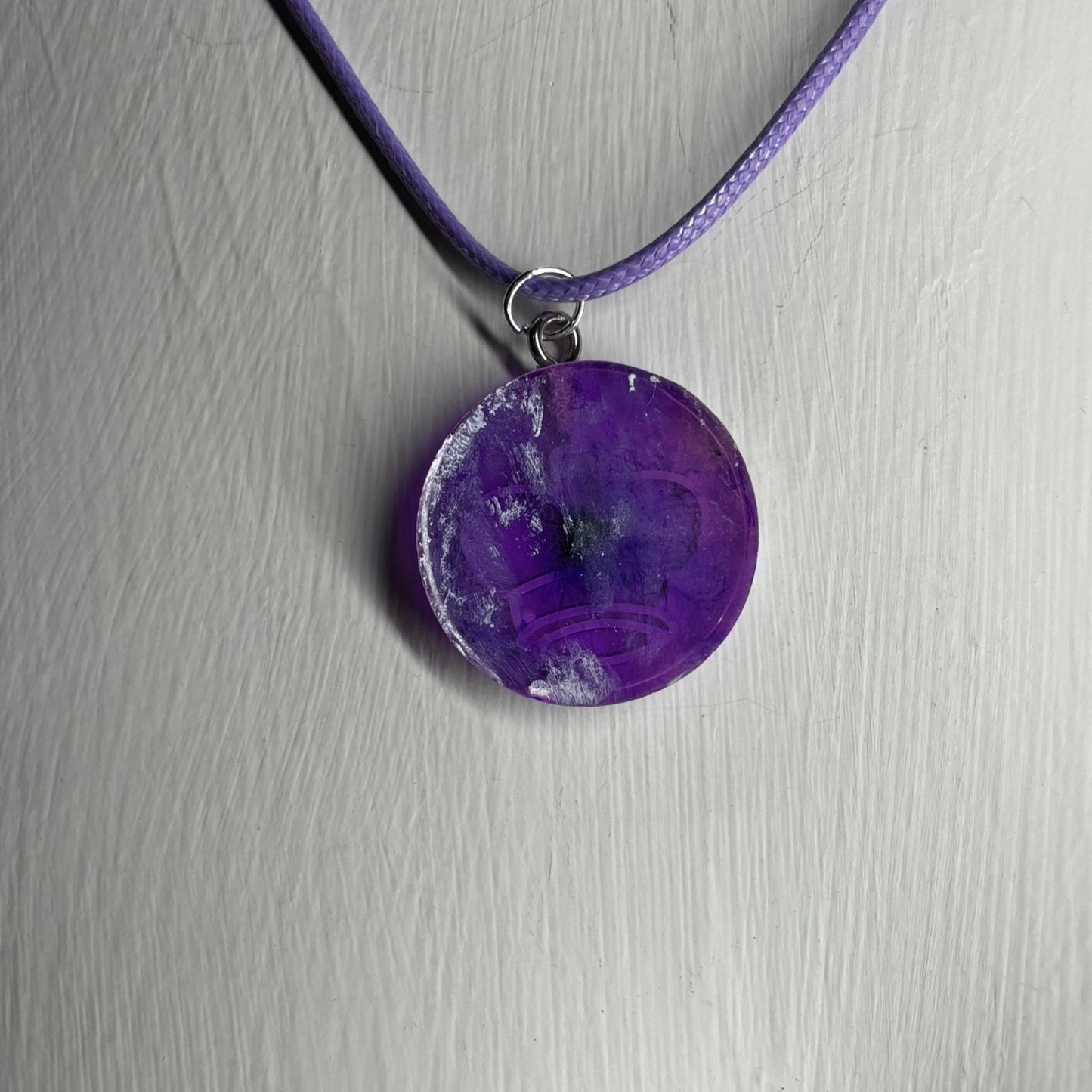 Purple King - Handmade Resin Chess Necklace