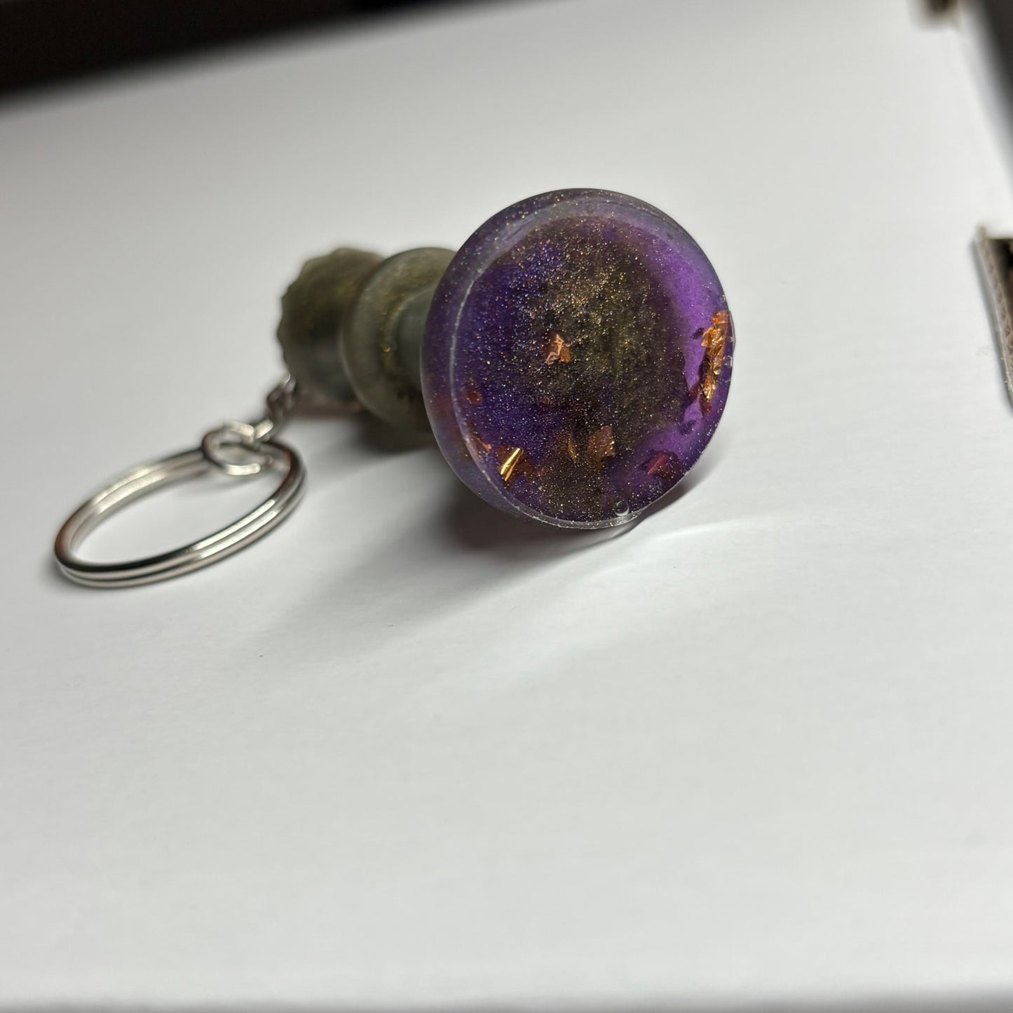 Army Green Queen - Handmade Resin Keychain