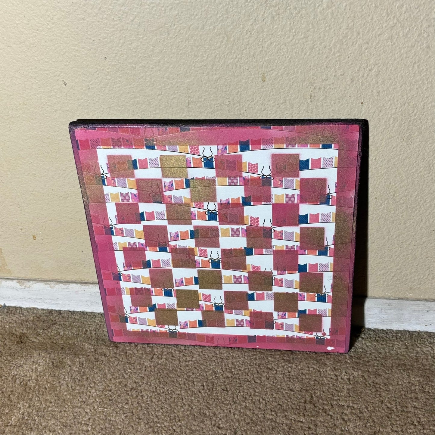 Golden Pink - Scrapbook Chess Board