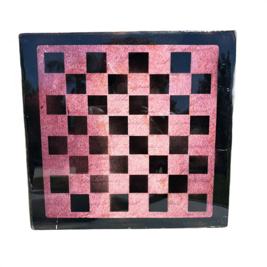 Violet Red Writings - Resin Coated Chess Board