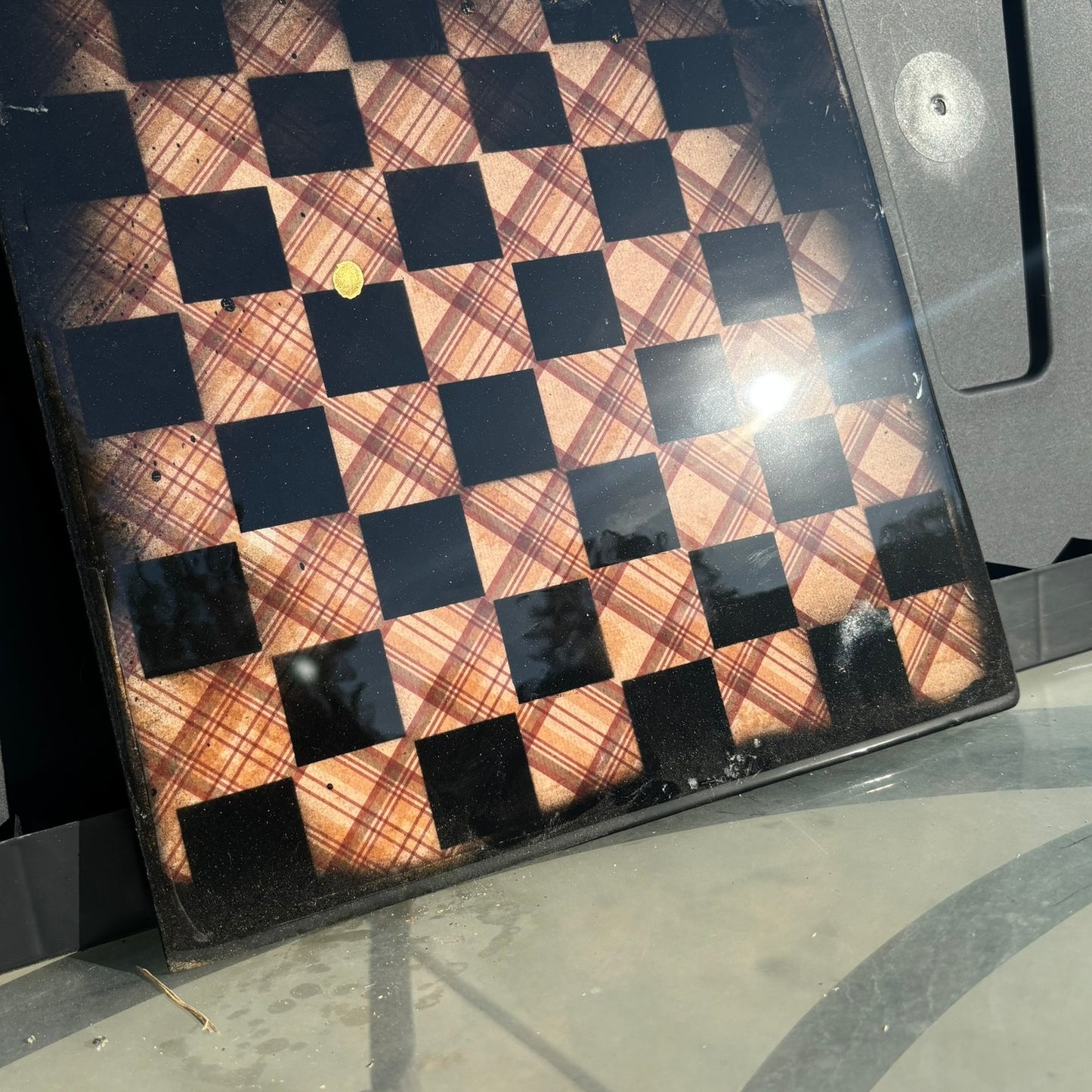 Vintage Pattern - Resin Coated Chess Board