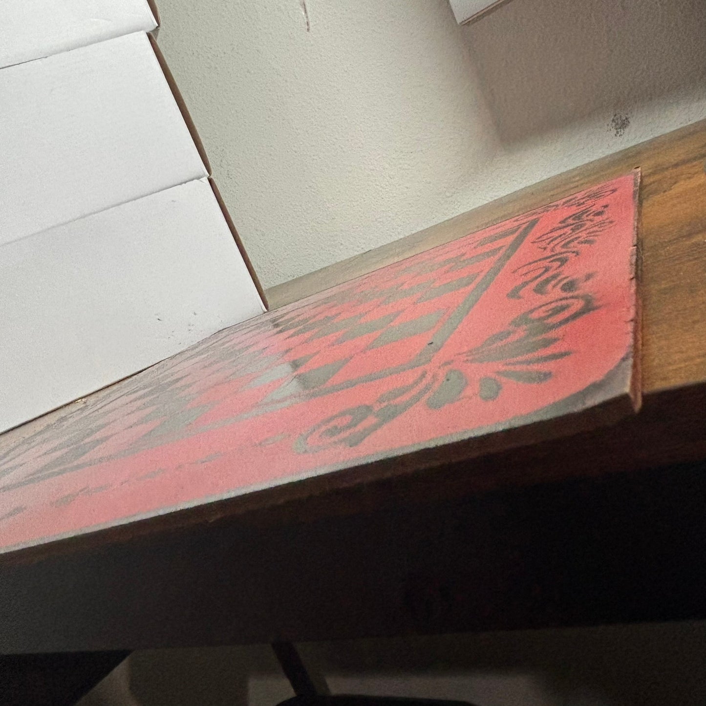 Red Cream - Painted Chess Board