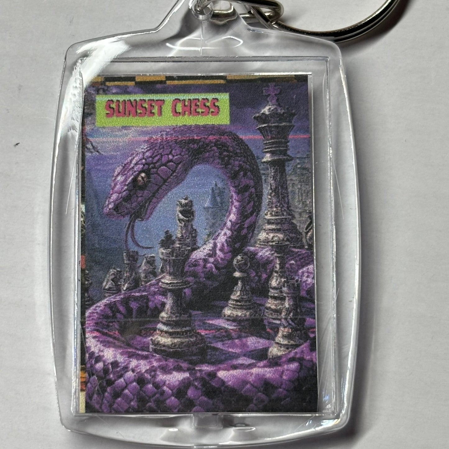 Purple Snake - Chess  Photo Keychain