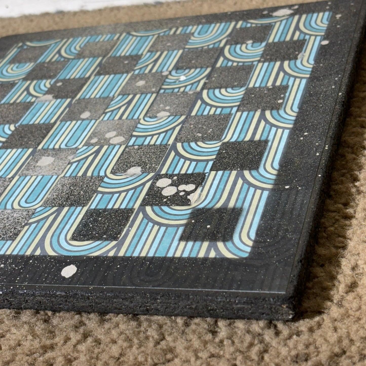 Chrome Vintage Green- Scrapbook Chess Board