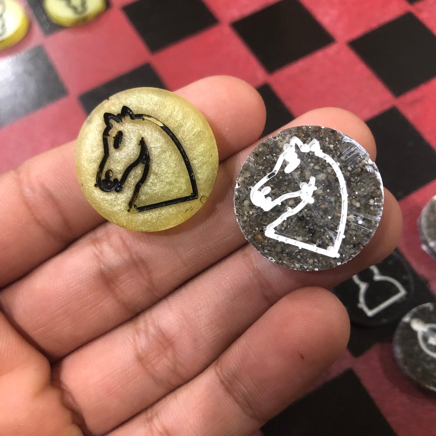Slush Red - Painted Chess Set