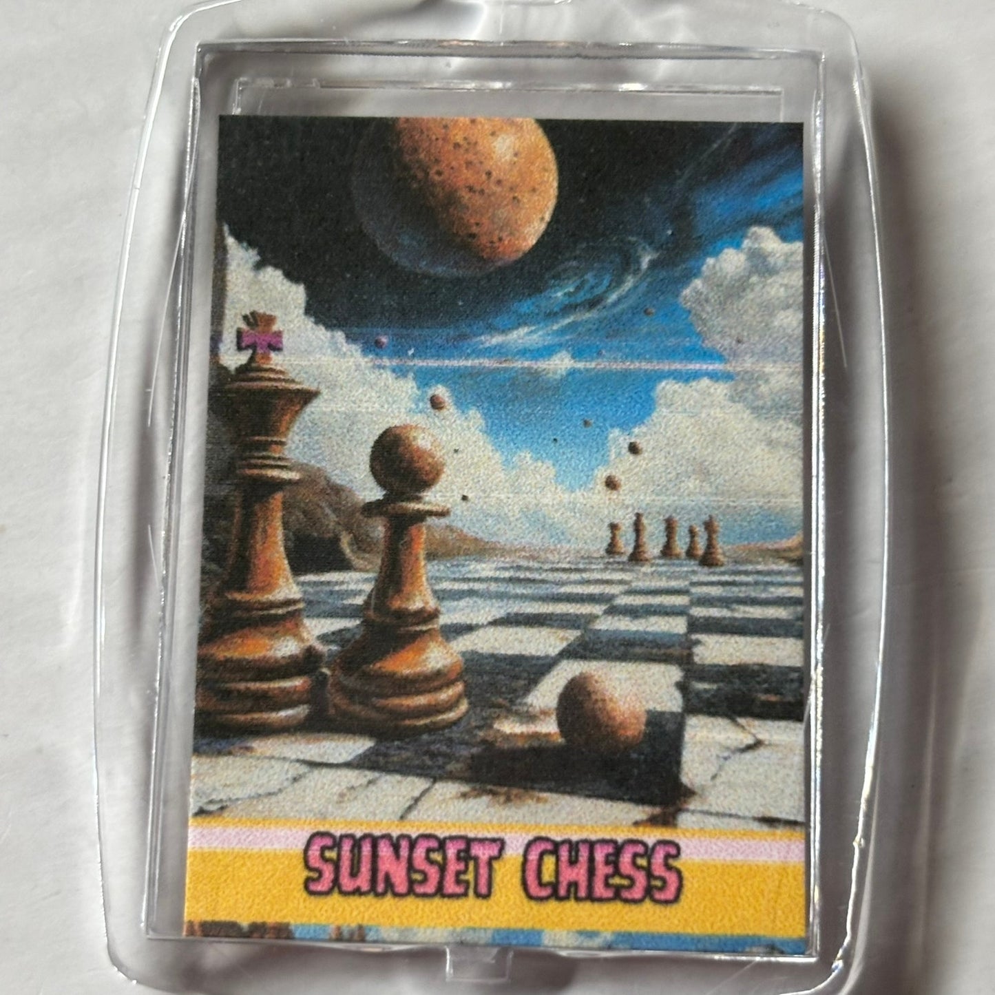 The Universe - Chess  Photo Keychain