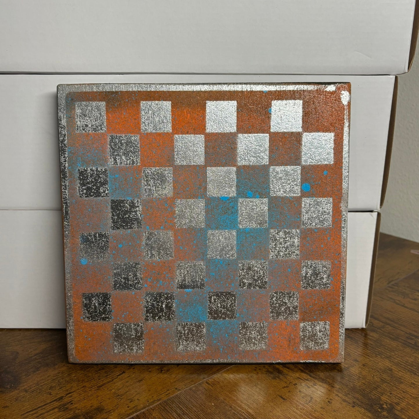 Miami Chrome - Painted Double Sided Chess Board