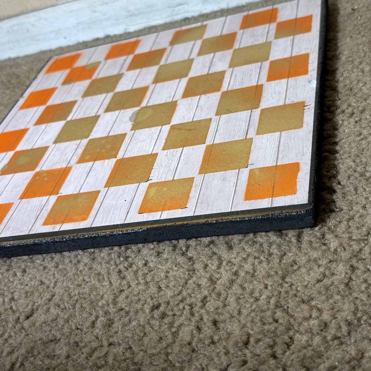 Golden Orange White - Scrapbook Chess Board