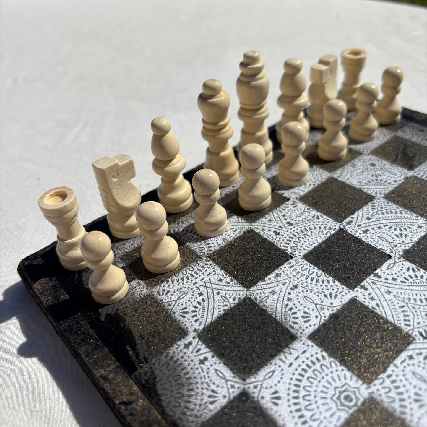 Simple Pattern - Scrapbook Chess Set