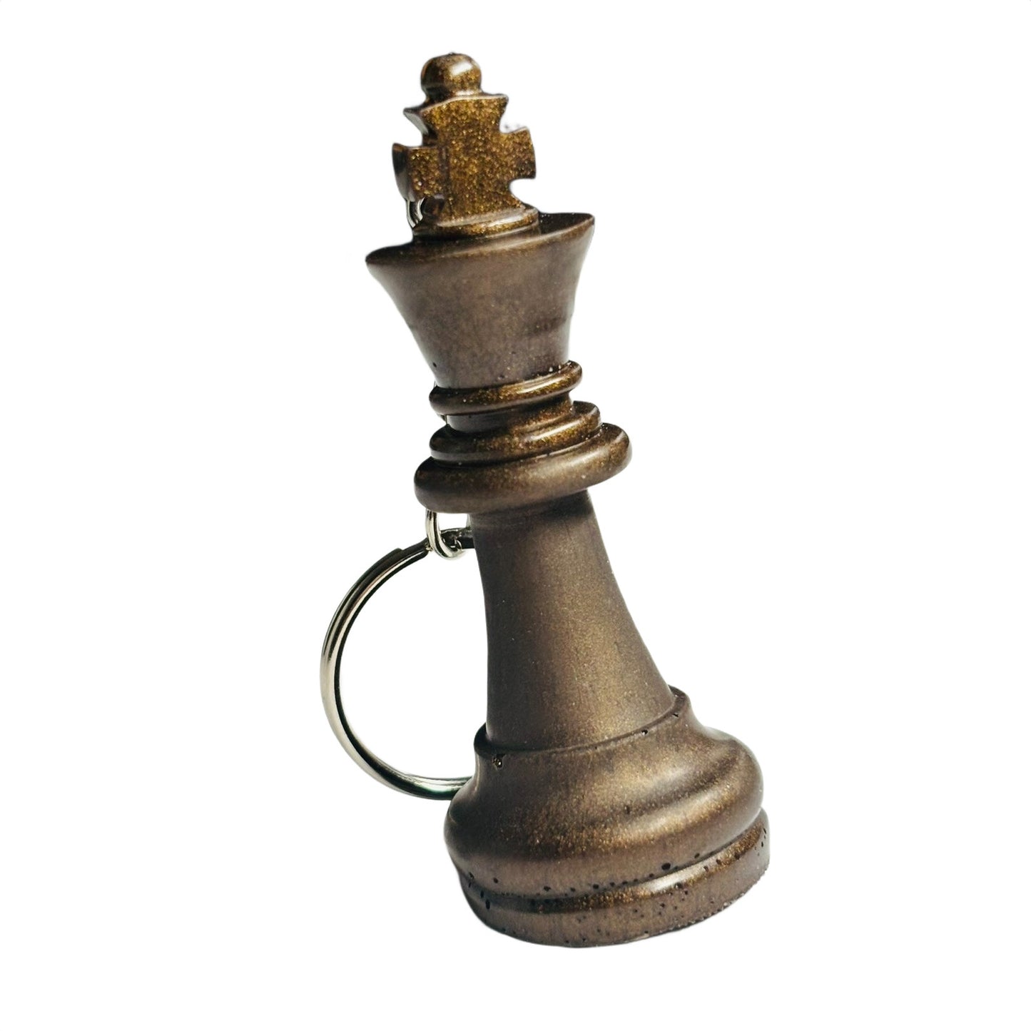 Solid Brown King - Handmade Resin Keychain