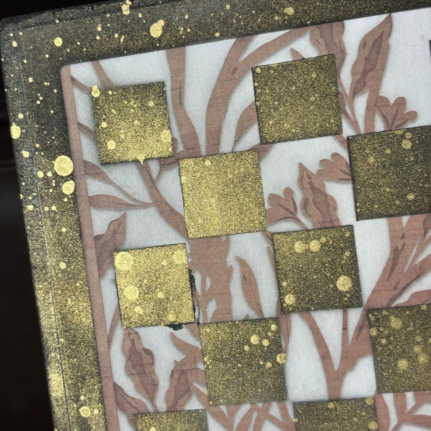 Golden White & Brown - Scrapbook Chess Board