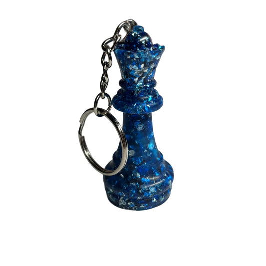 Blue Ice Crystal Queen - Handmade Resin Keychain