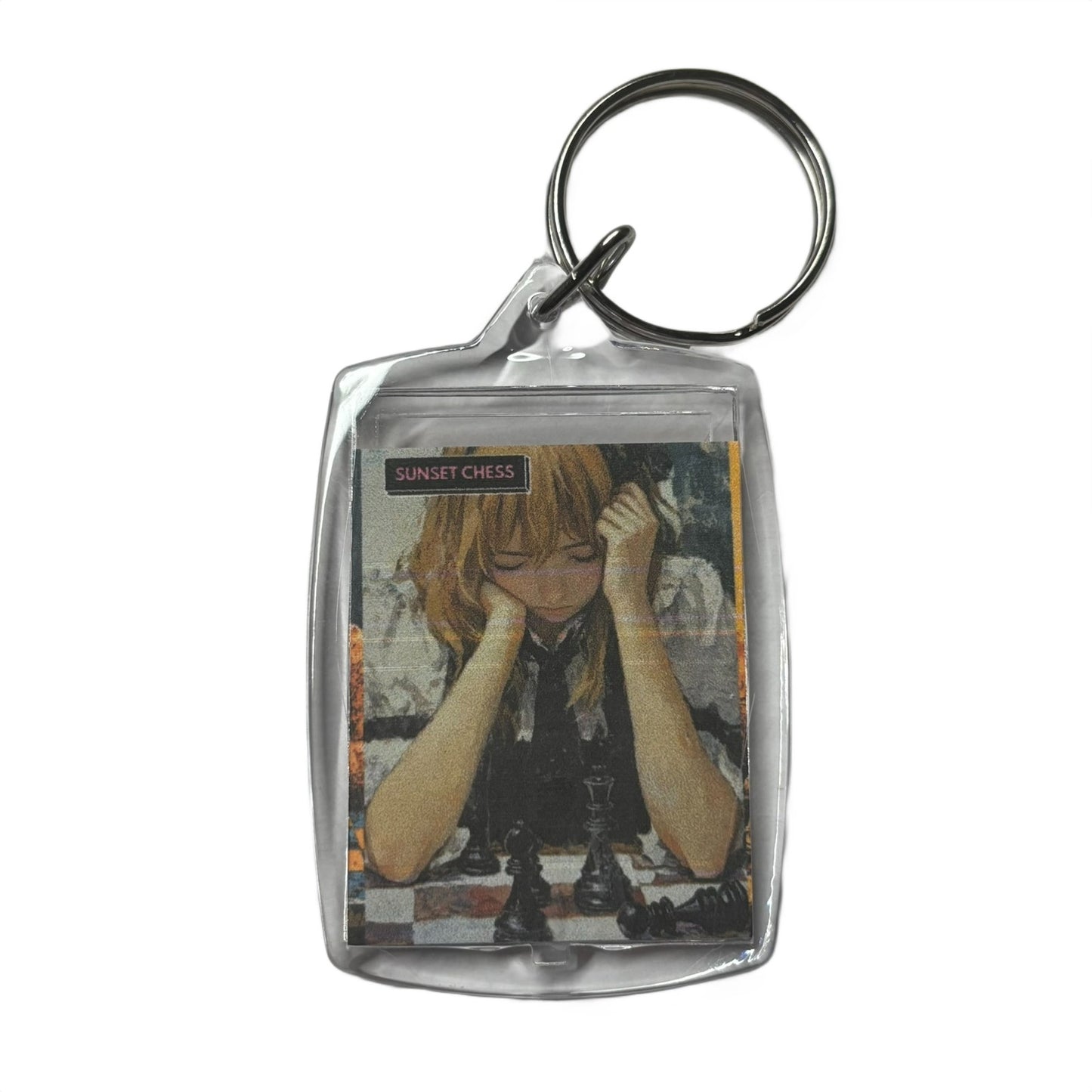 School Girl - Chess  Photo Keychain