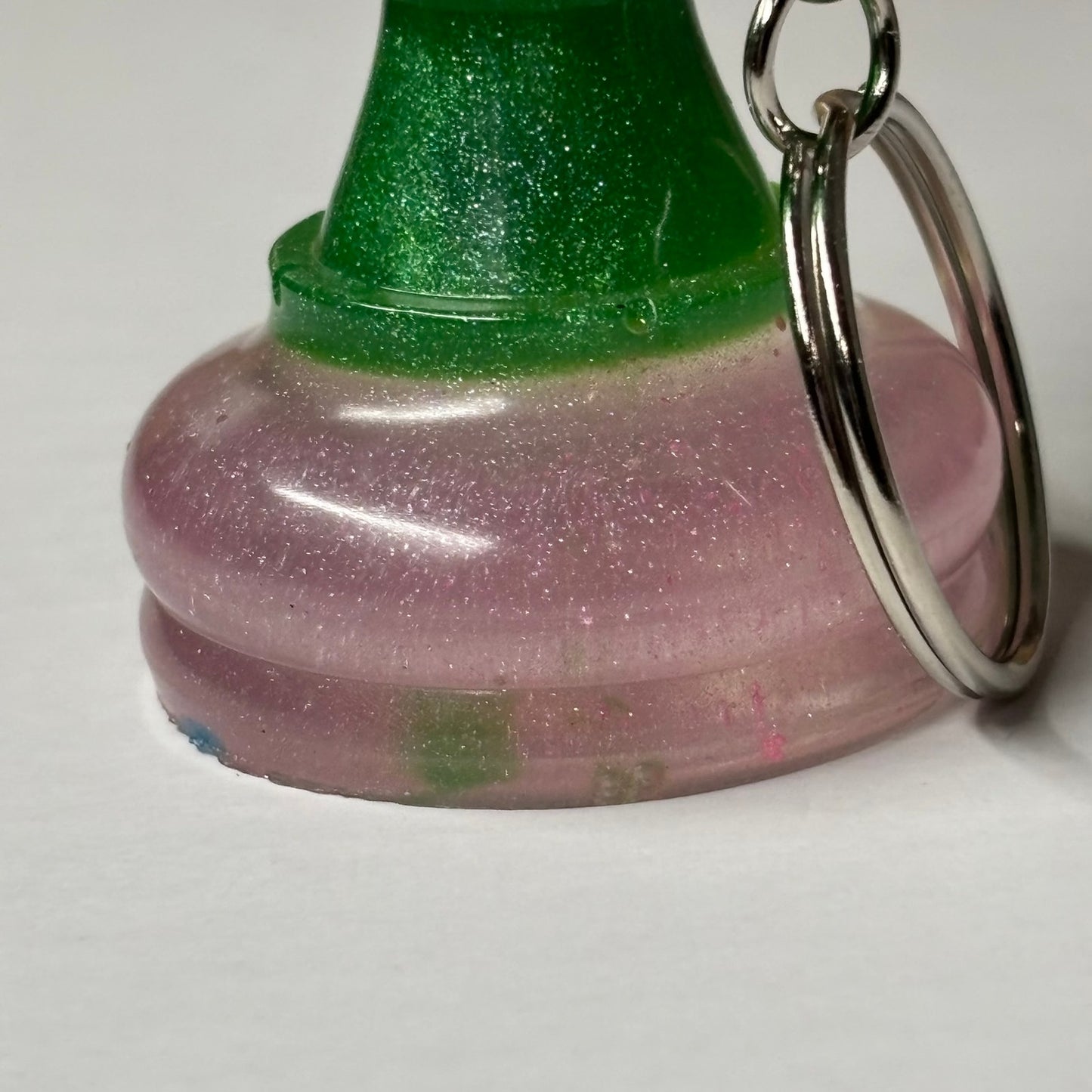 Pink Bottom Pawn - Handmade Resin Keychain - Large Edition