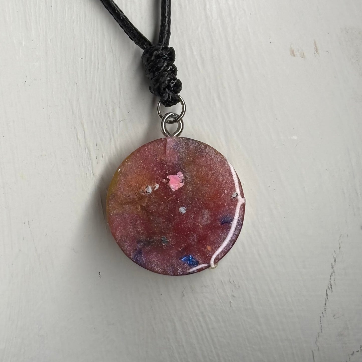 Crystal Pink Pawn - Handmade Resin Chess Necklace