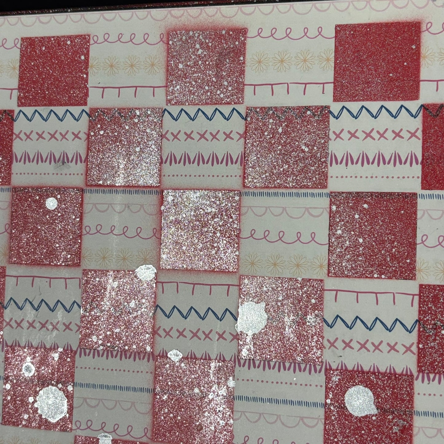 Party Red - Scrapbook Chess Board