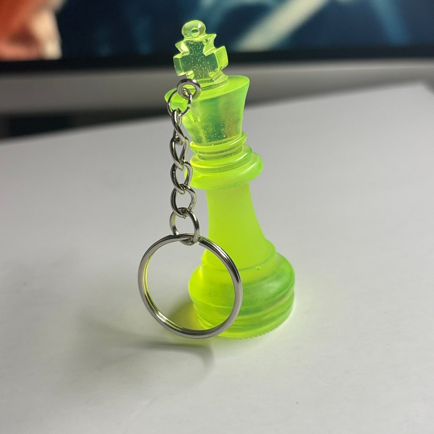 Neon Green - Handmade Resin Keychain