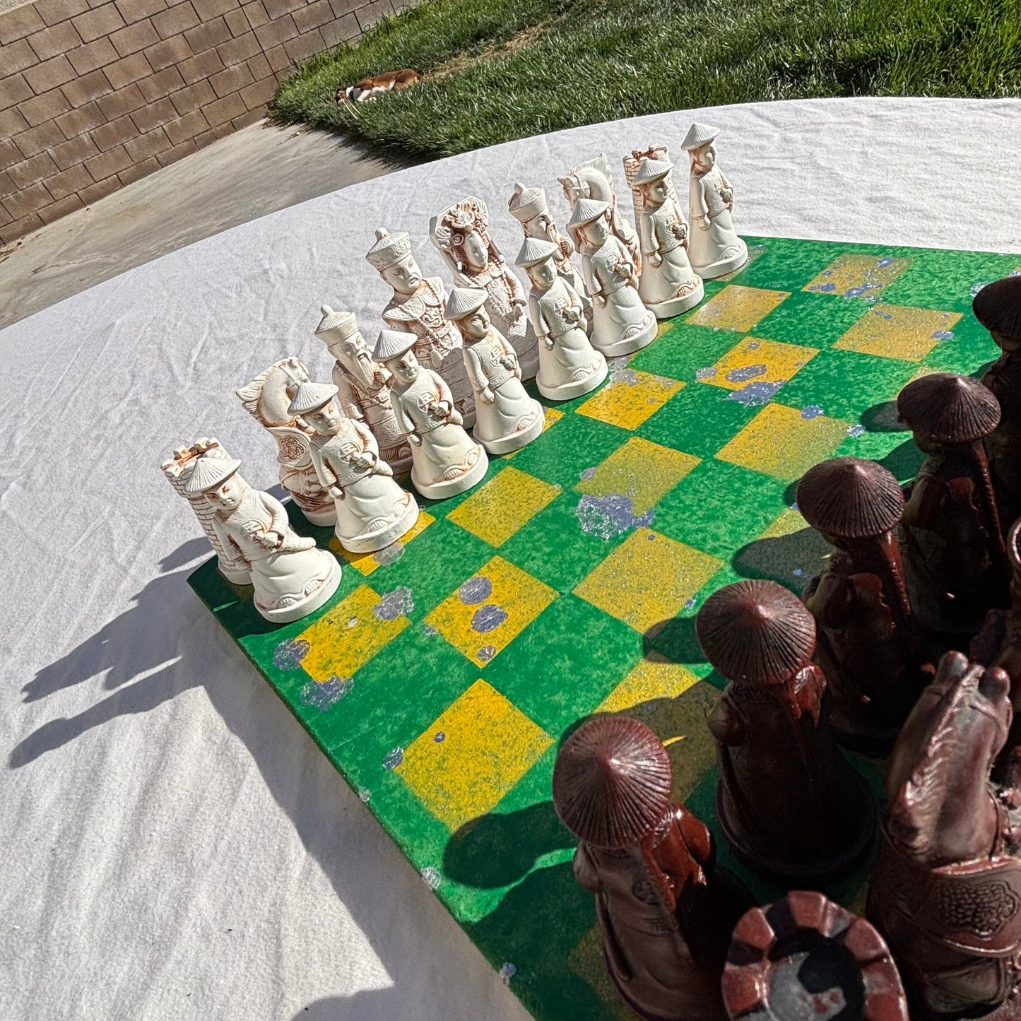 Green Bay Yellow Chrome Drip - Chinese Edition Chess Set