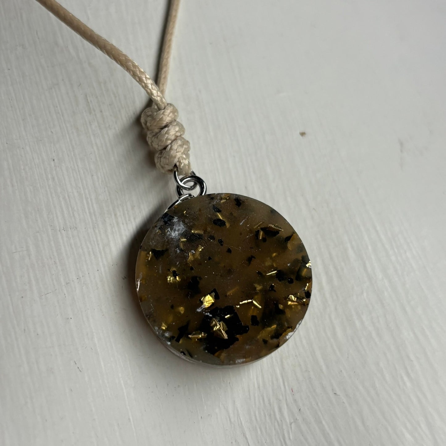 Vintage Crystal Pawn - Handmade Resin Chess Necklace