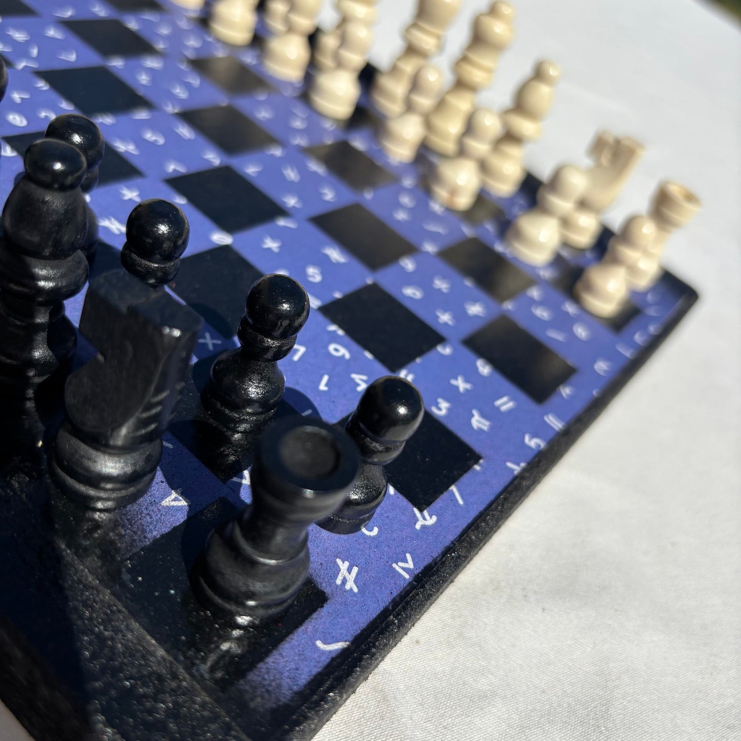 Purple Symbols - Scrapbook Chess Set