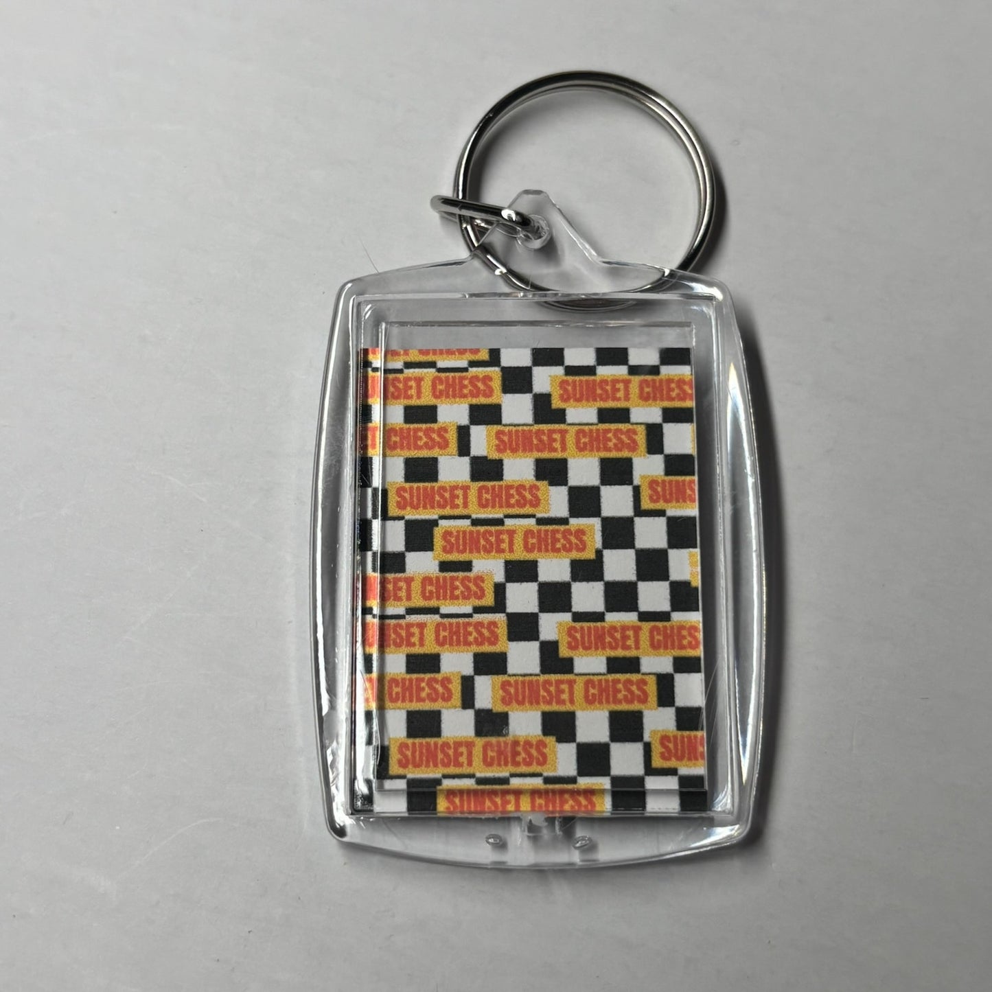 Smells Fishy - Sunset Chess Photo Keychain