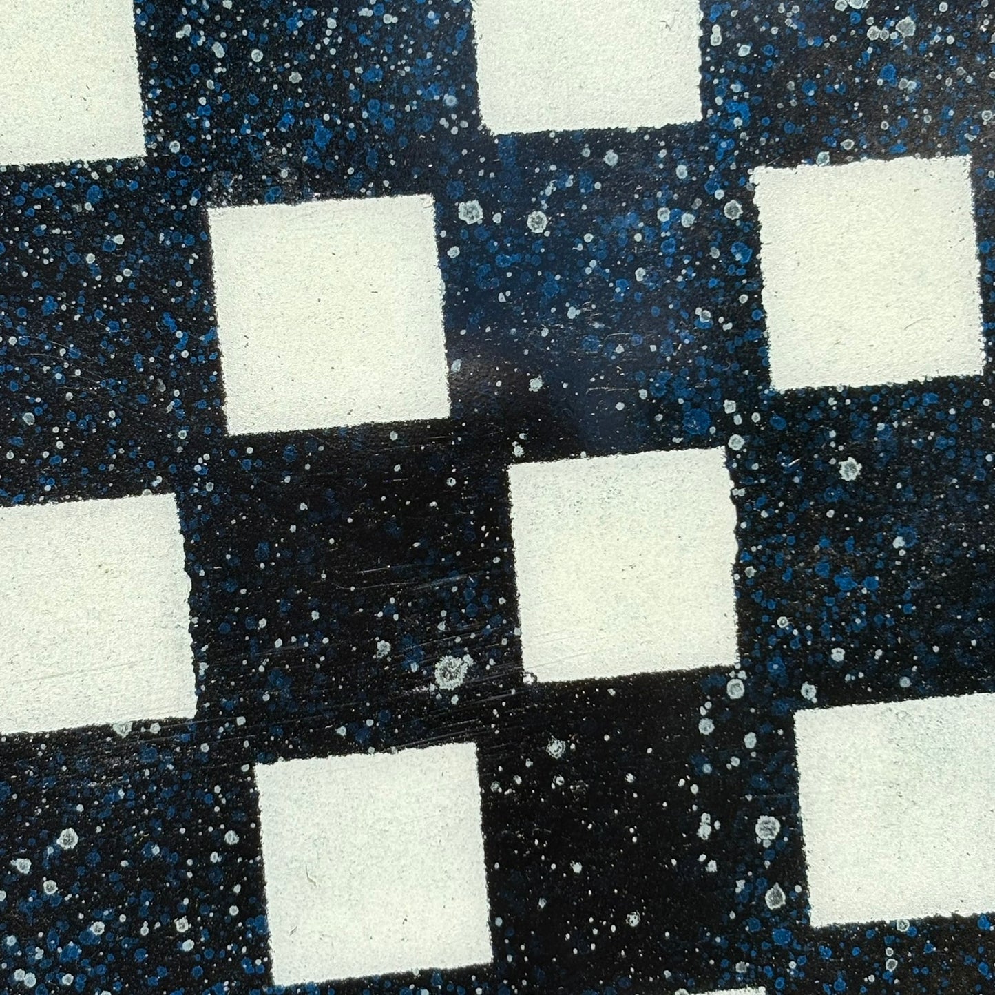 Bubble Deep Seas Black & Blue - Resin Coated Chess Board