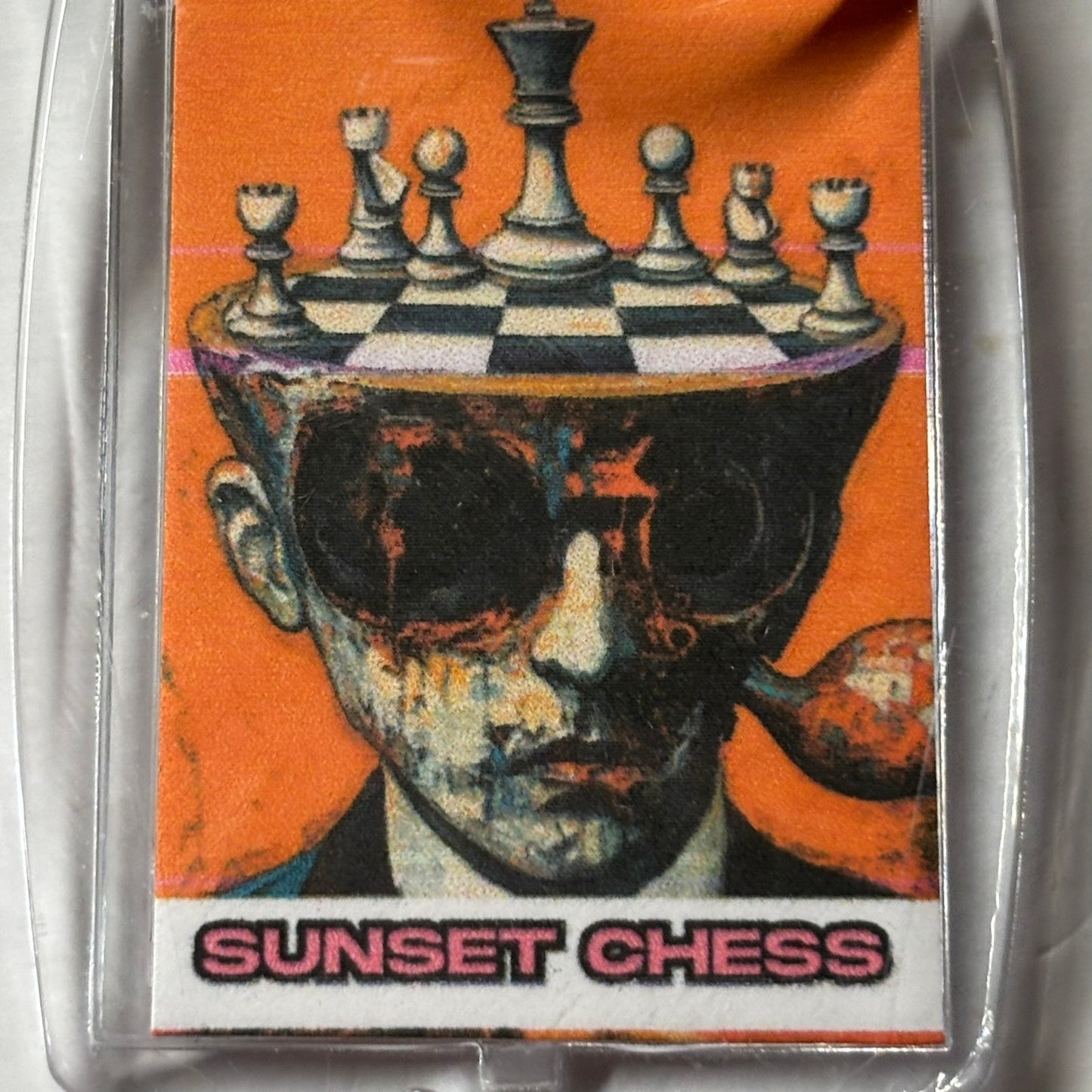 Cool Orange - Chess  Photo Keychain