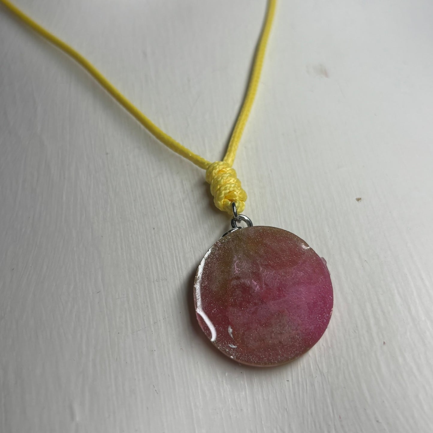 Pink Knight - Handmade Resin Chess Necklace