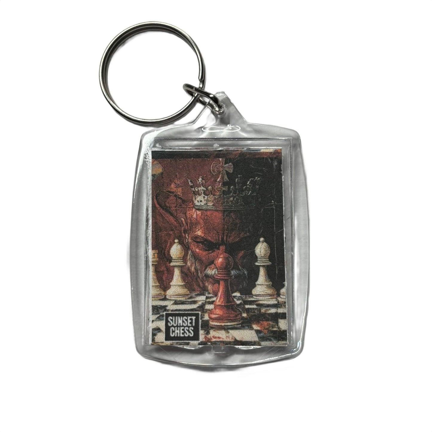 Burning Red - Chess  Photo Keychain