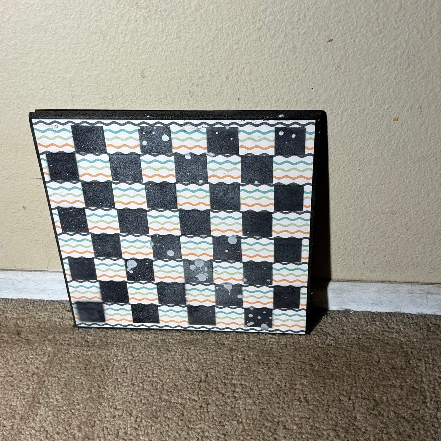 Happy Vibrant Pattern - Scrapbook Chess Board