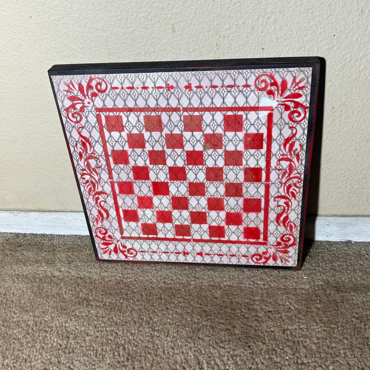 Red Prestige Gold Lining - Scrapbook Chess Board
