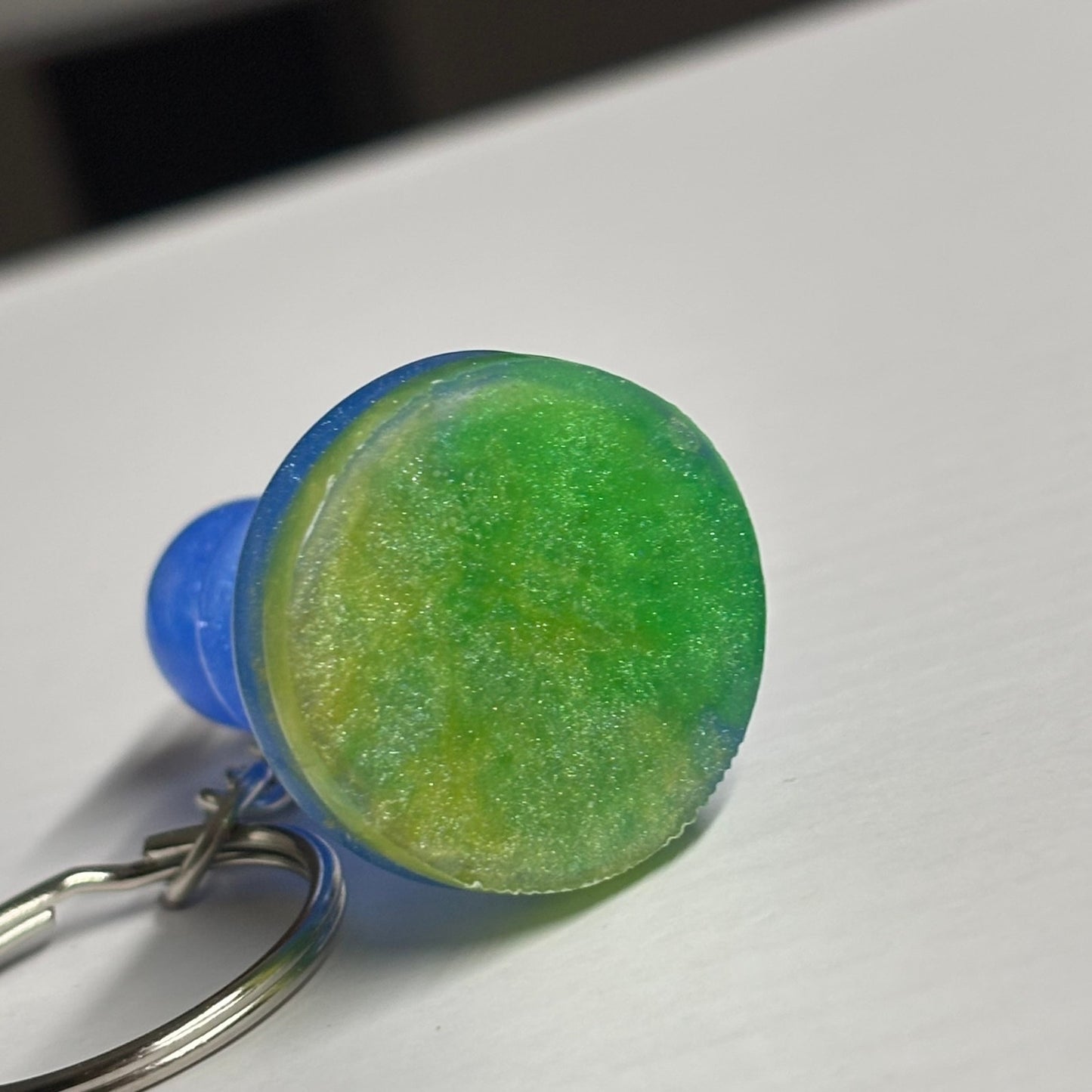 Blue Bishop - Handmade Resin Keychain