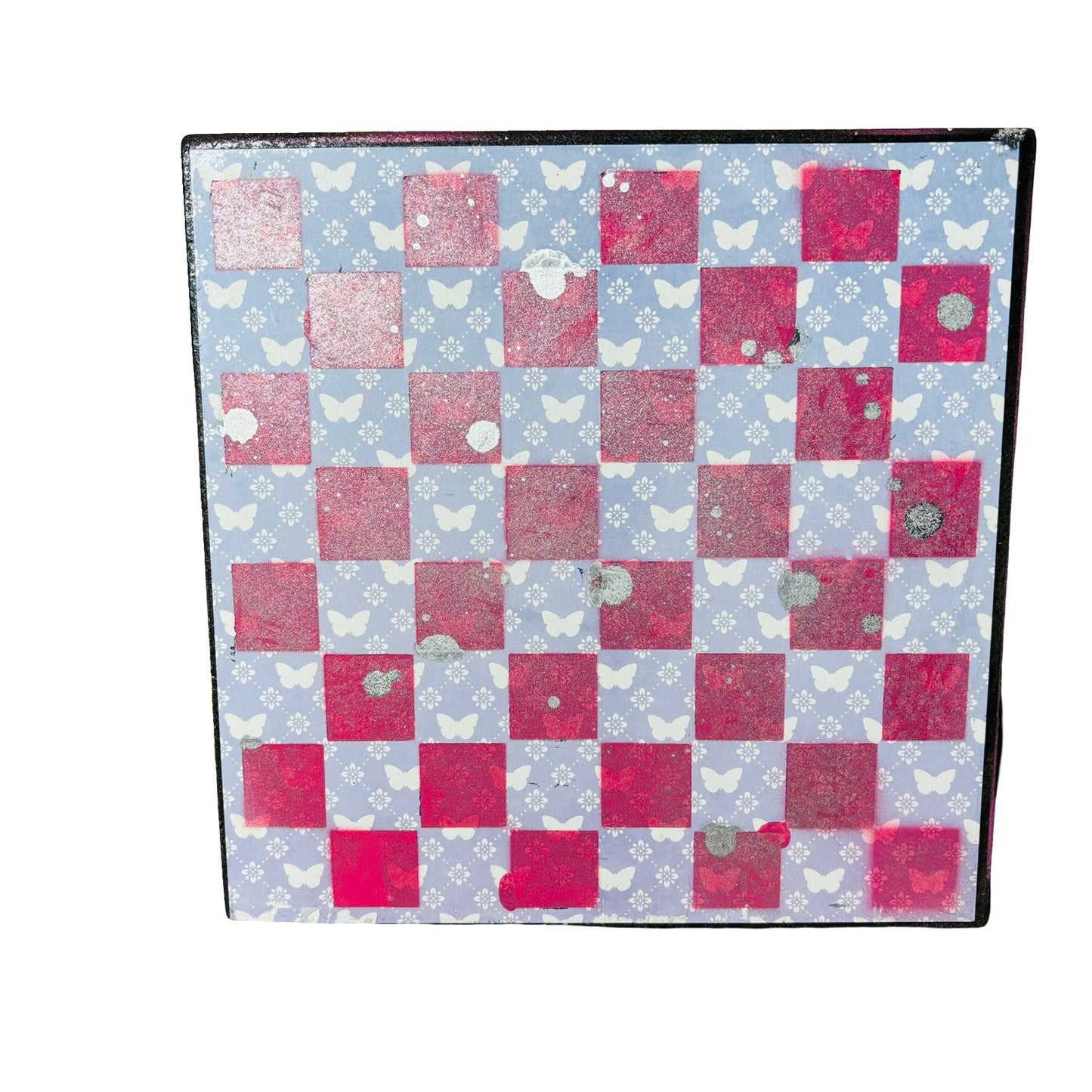 Purple Butterfly - Scrapbook Chess Board