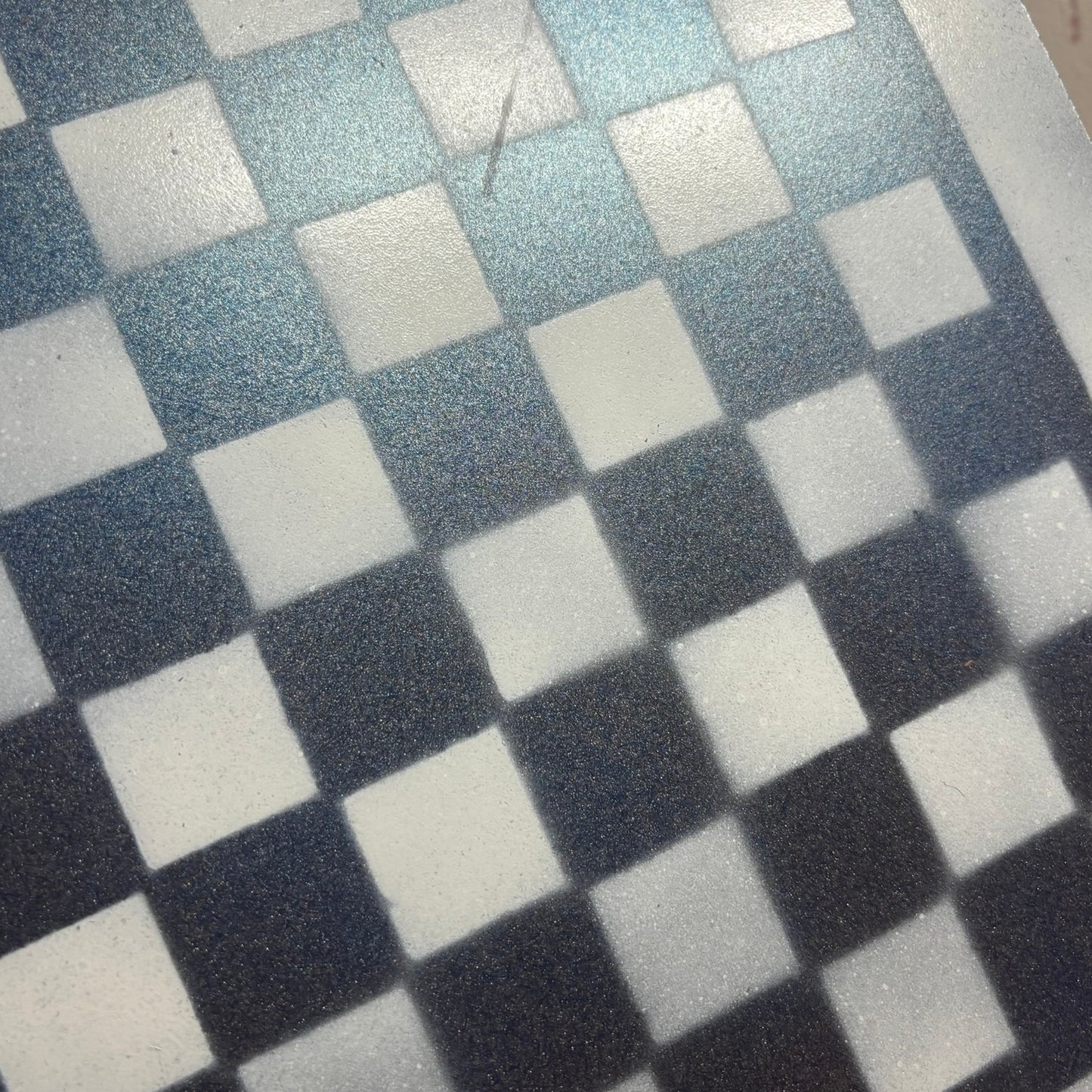 Metallic Blue - Painted Chess Board