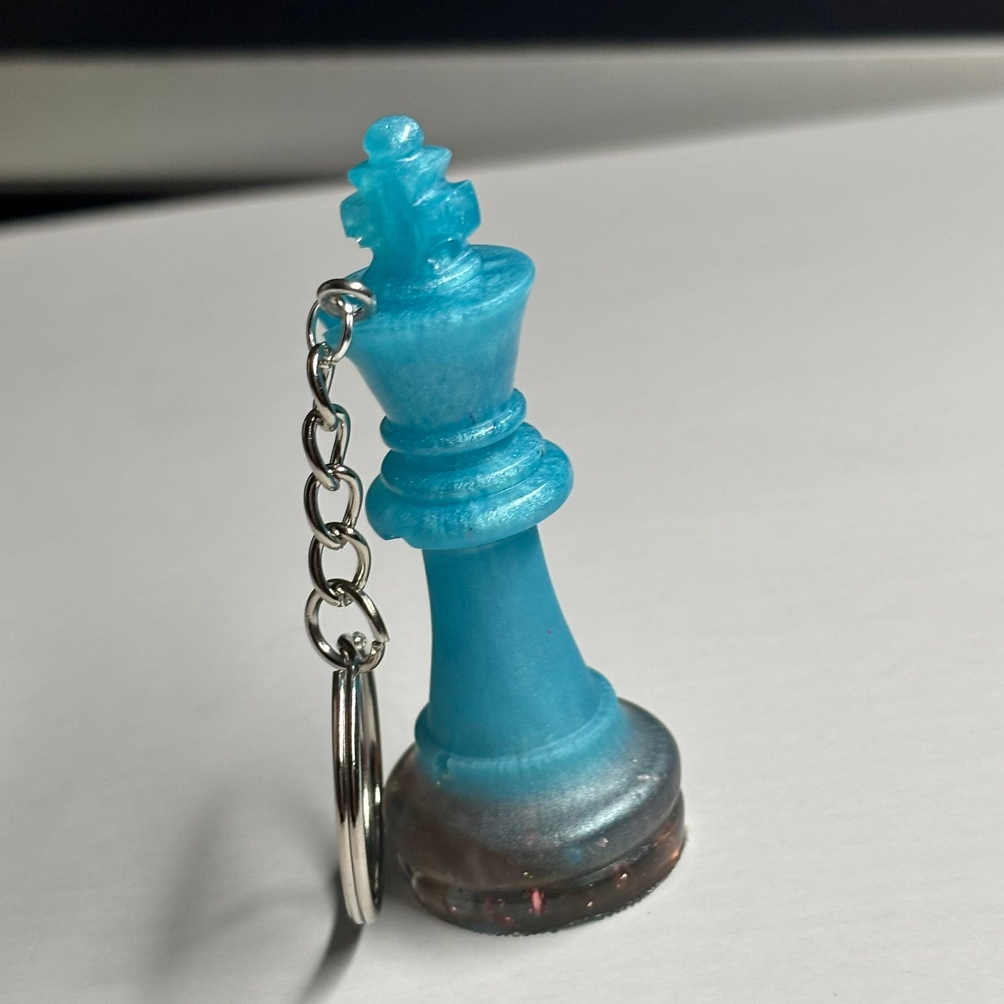 Solid Blue King - Handmade Resin Keychain