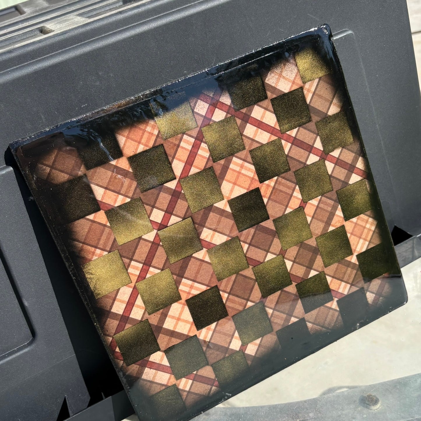 Vintage Brown - Resin Coated Chess Board