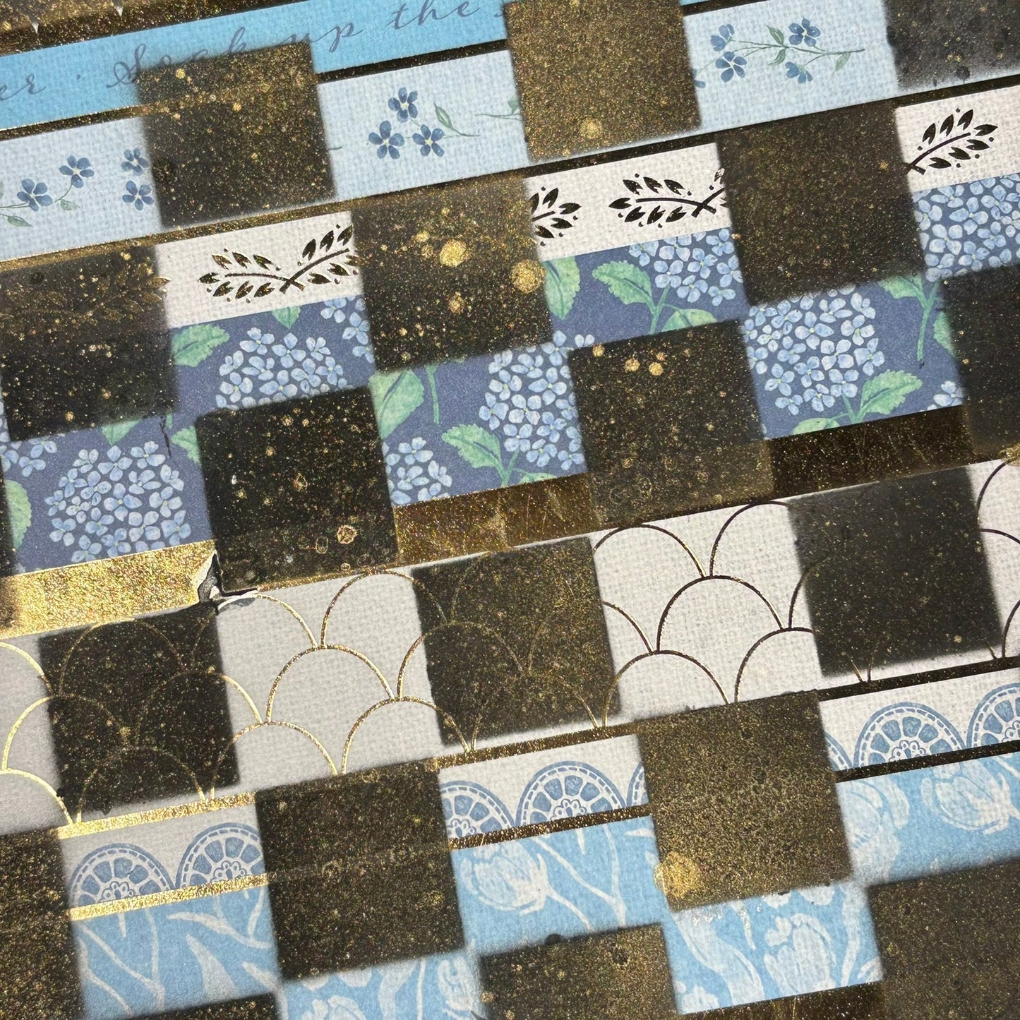 Seas Gold Blue - Scrapbook Chess Board