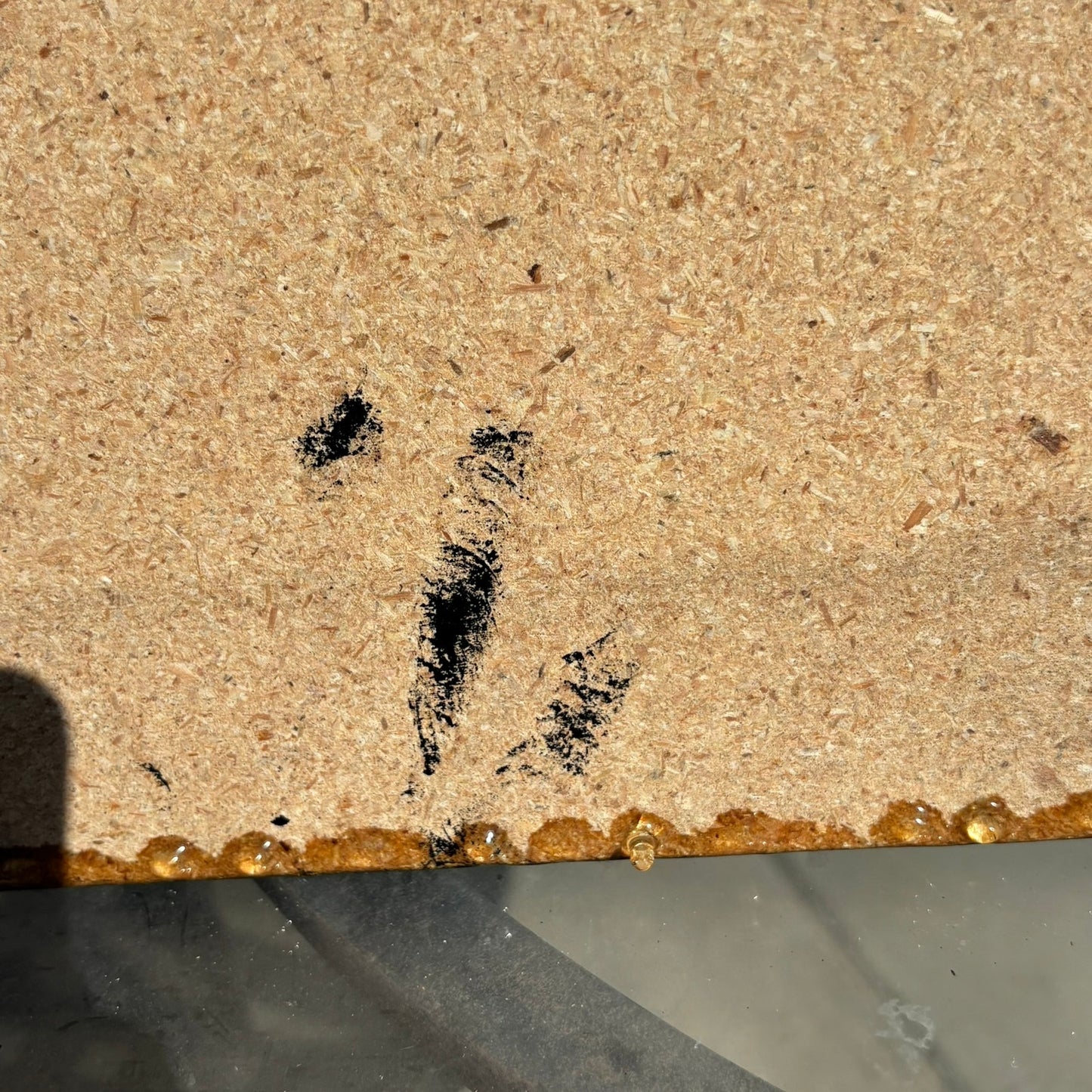 Golden Cherries - Resin Coated Chess Board