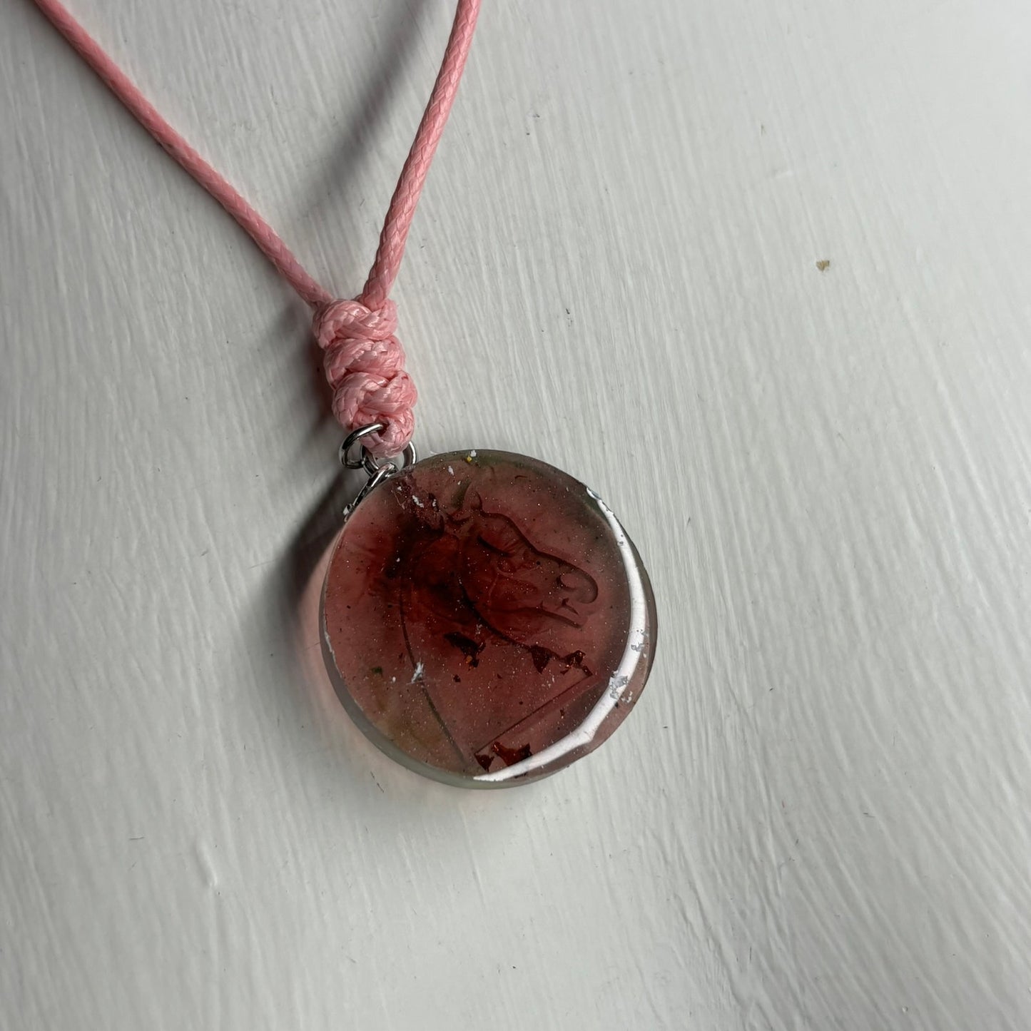 Vintage Knight - Handmade Resin Chess Necklace