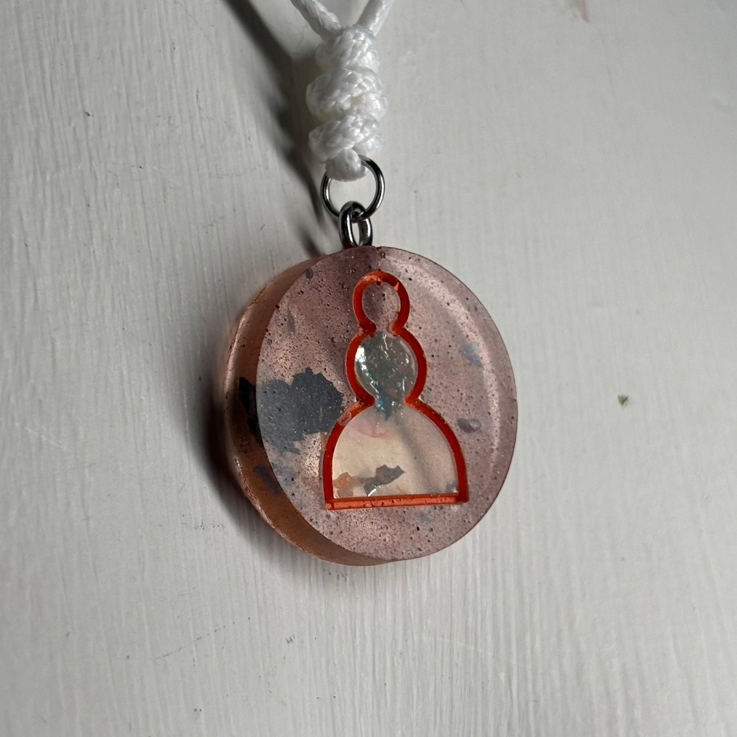 Royal Pattern Pawn - Handmade Resin Chess Necklace