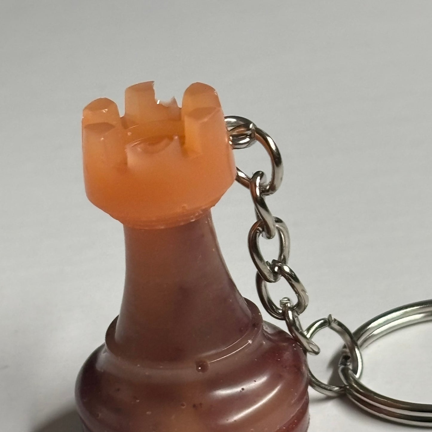 Orange Brown - Handmade Resin Keychain