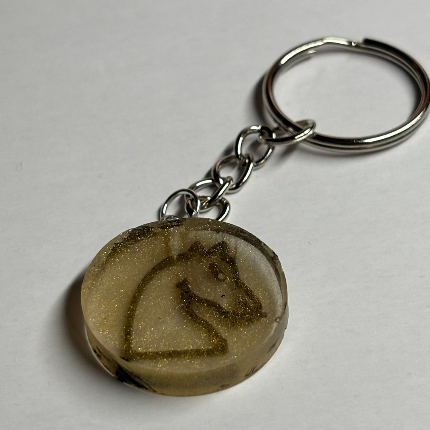 Champagne Yellow Knight - Handmade Resin Keychain