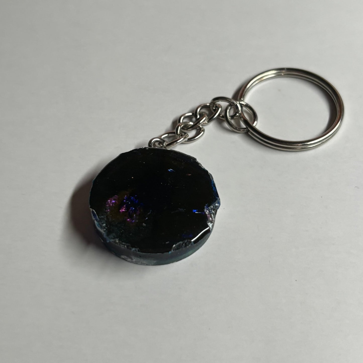 Galaxy Rook - Handmade Resin Keychain - Flat Edition