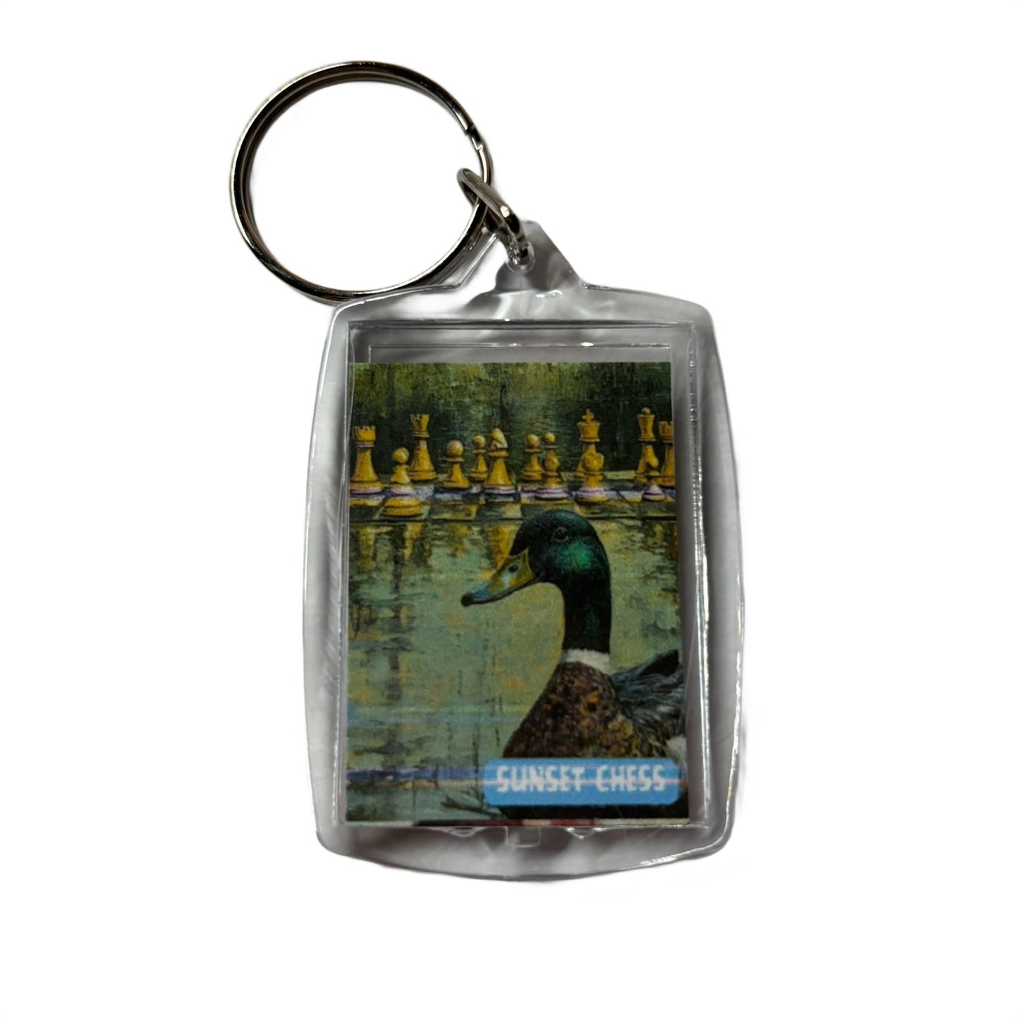 Peaceful Duck - Chess  Photo Keychain