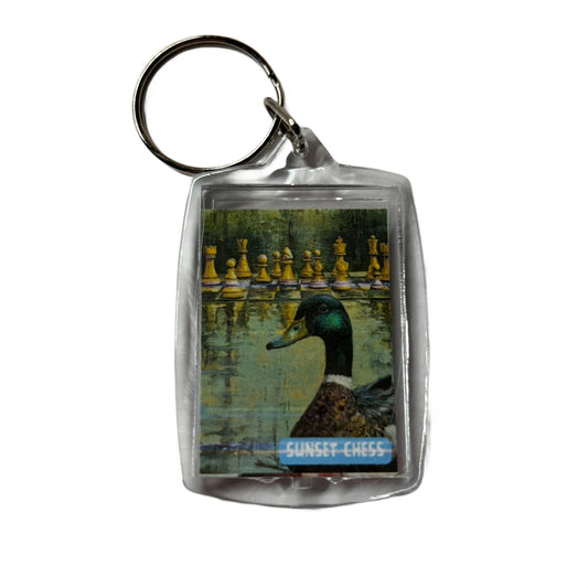 Peaceful Duck - Chess  Photo Keychain