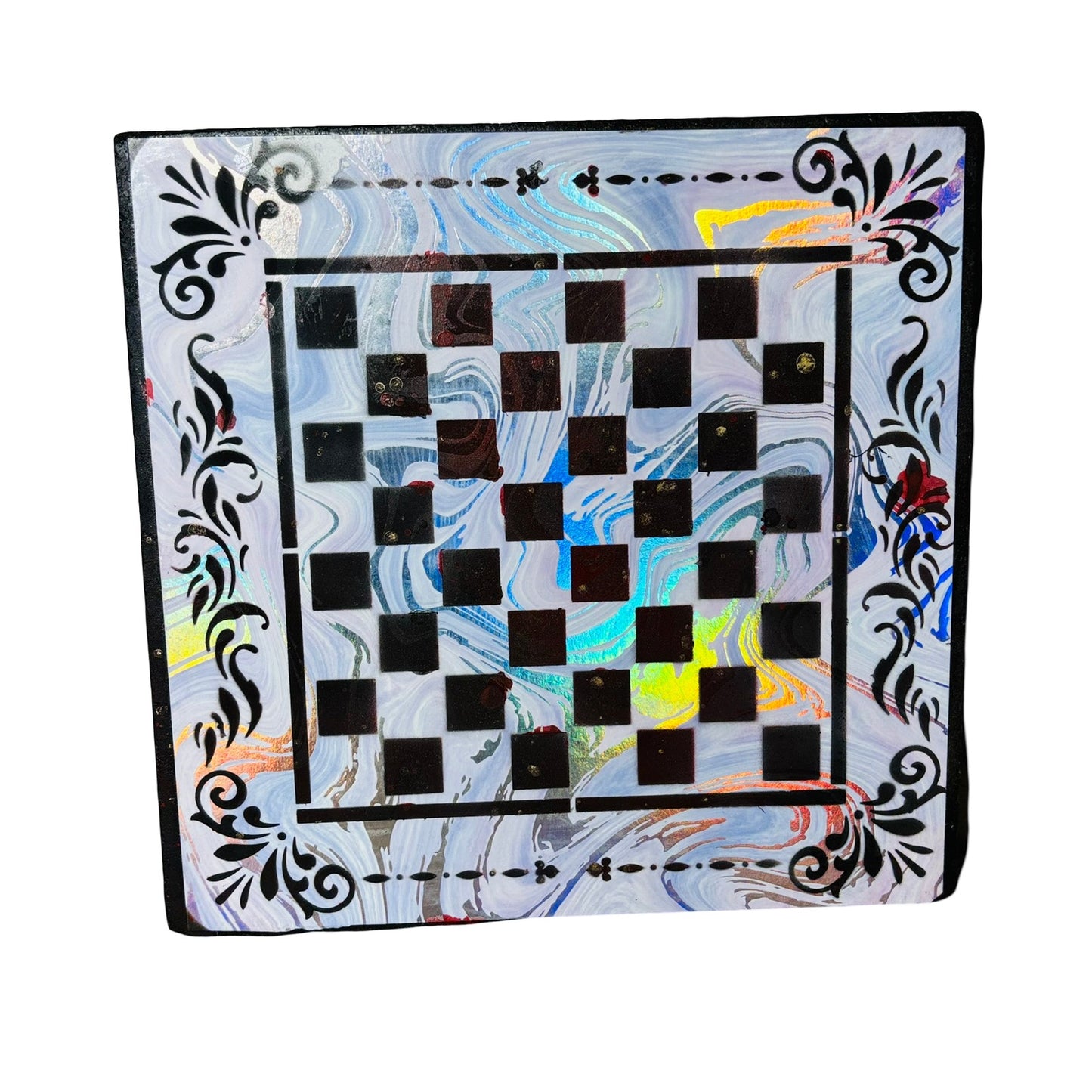 Glimmering Chrome - Scrapbook Chess Board