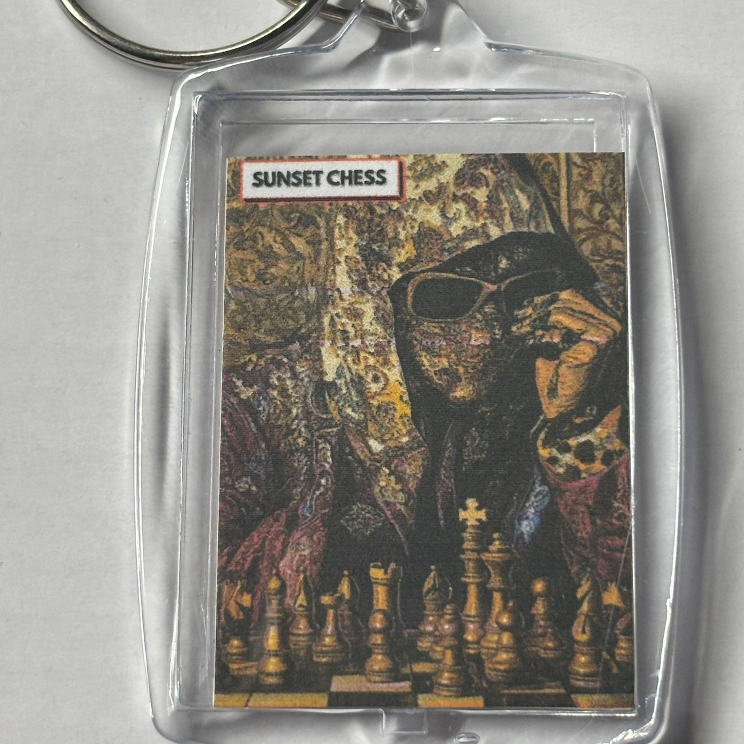 Slick Thinker - Chess  Photo Keychain