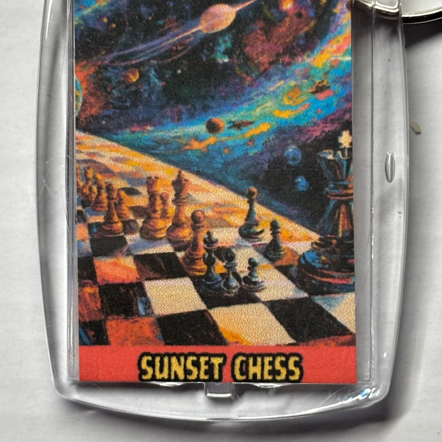 Space Boarder - Chess  Photo Keychain