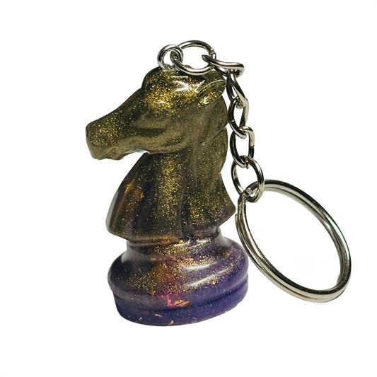 Vintage Green Knight - Handmade Resin Keychain