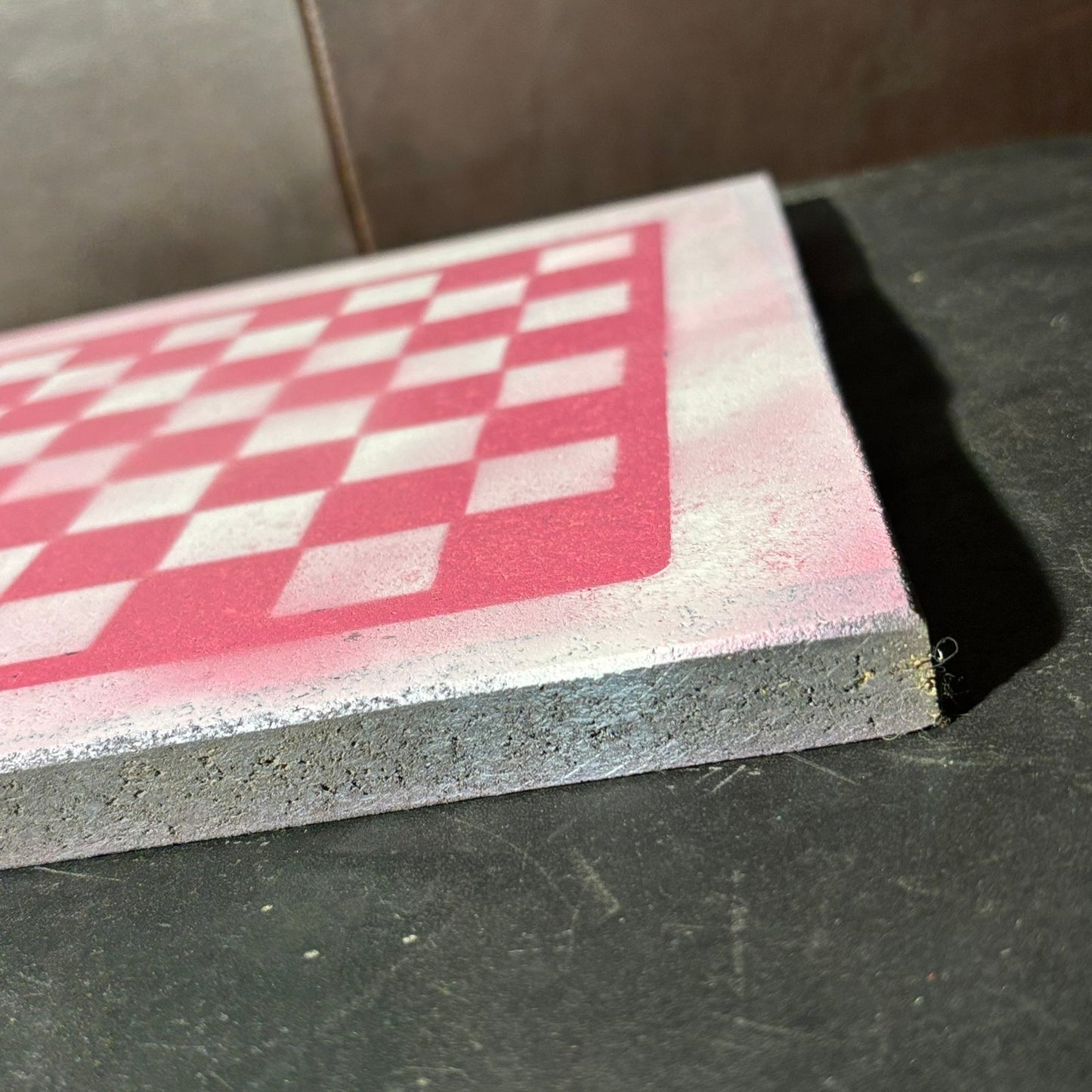 Pink & White - Painted Chess Board